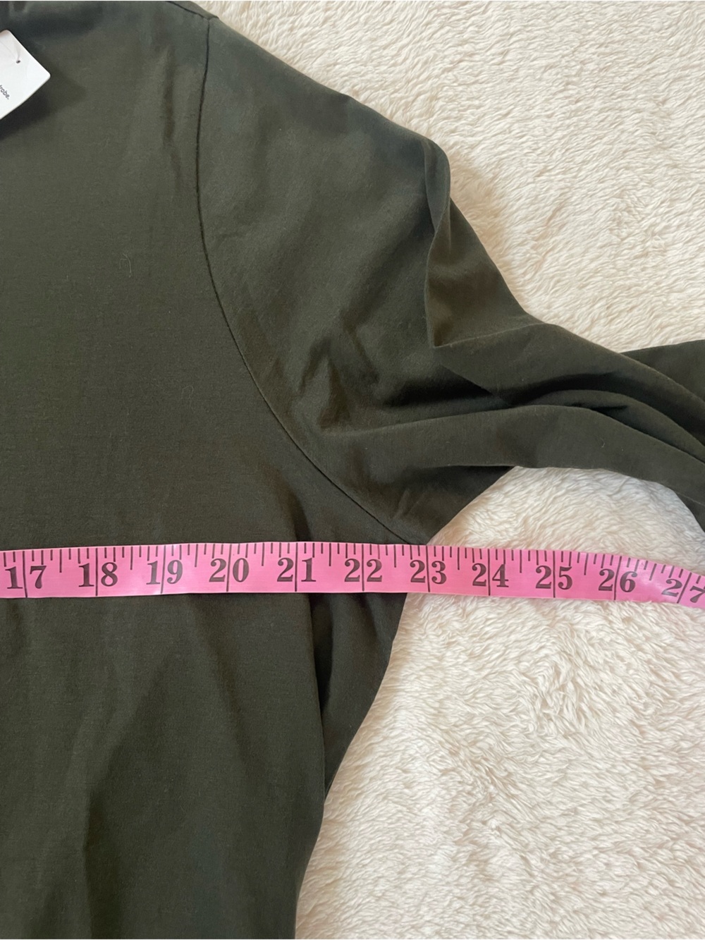 Eileen Fisher Organic Cotton Round Neck Long Sleeve Tee in Woodland Size 1X - Picture 5 of 6